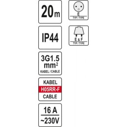PRZEDŁUŻACZ BĘBNOWY 3X1,5...