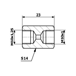 123 M10X1/10X1,25 LACZNIK...