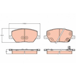 KLOCKI HAM FIAT 500X 14 PRZÓD